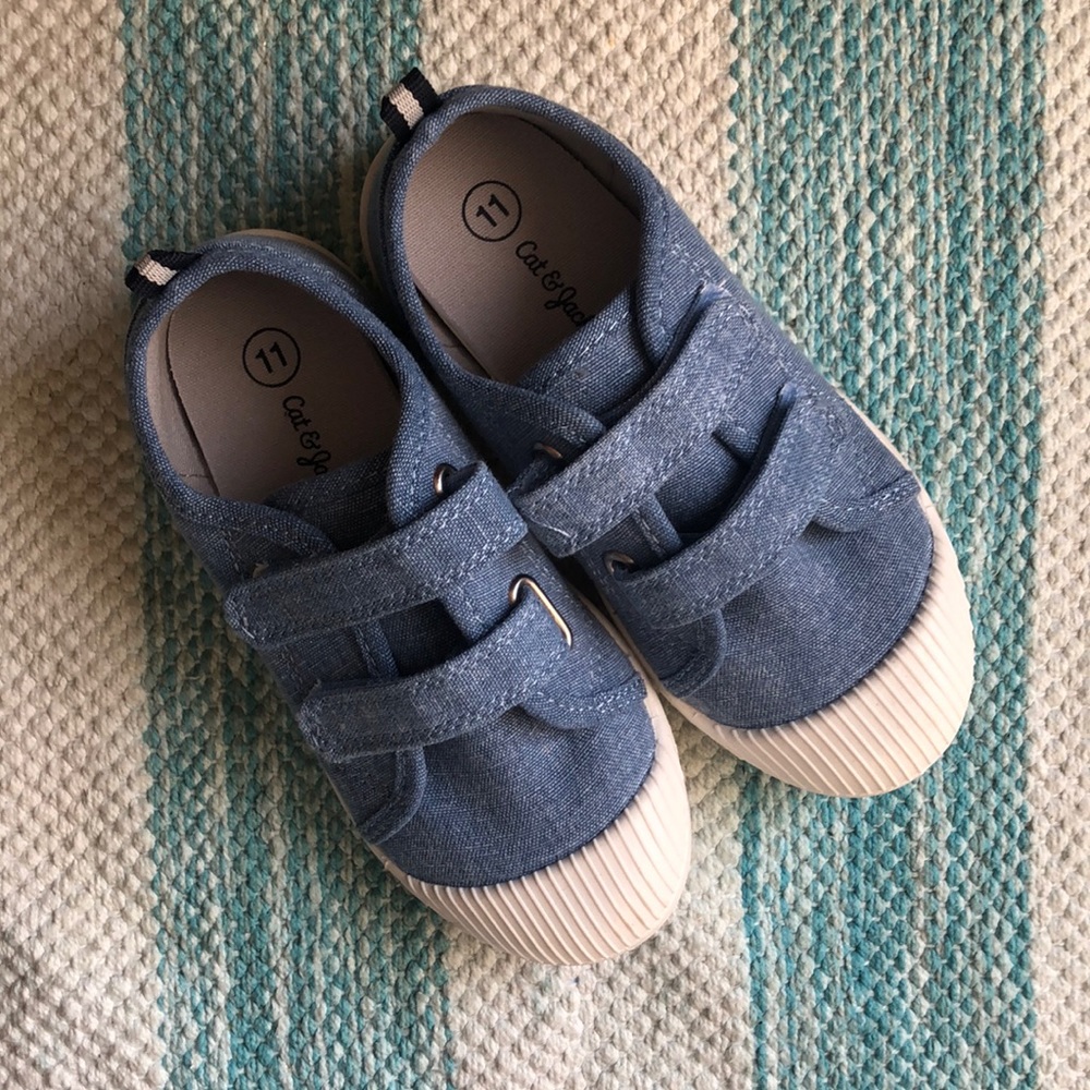 Never Worn! Cat & Jack Denim Sneakers - Size 11